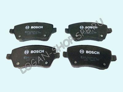 Колодки тормозные передние дисковые Duster, Kaptur, Dokker 1.6 Bosch