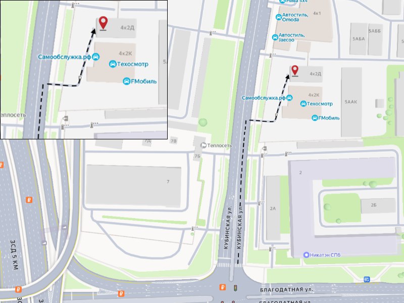 Схема подъезда к Логан-Шоп Кубинская