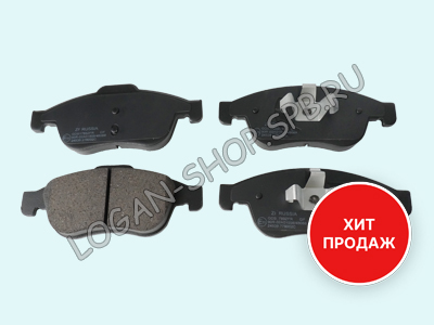 Колодки тормозные передние дисковые Duster, Kaptur, Arkana 2.0, TCe150, 1.5 дизель ZF Russia