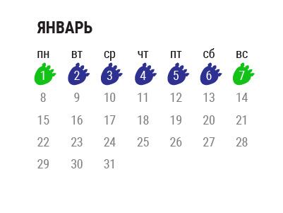 График работы Логан-Шоп.СПб на Январь 2018