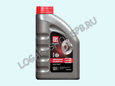 Тормозная жидкость Logan, Sandero, Duster, Kaptur, Dokker, Arkana Лукойл Brake Fluid DOT 4 1 л